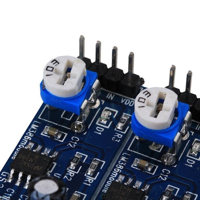 CNBTR 5 Pieces Adjustable LM386 200 Times 4-12V Input 10K Resistance Audio Amplifier Module N5