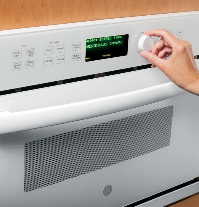 GE PSB9120DFWW Profile Advantium 30" White Electric Single Wall Oven - Convection N5