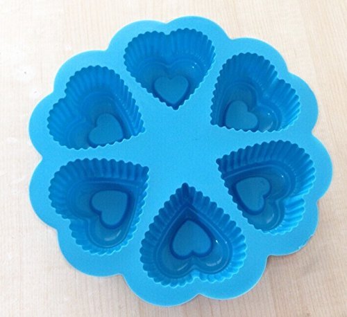 6 Hole Heart Shape Cake Pudding Jelly Chocolate Mold Handmade DIY Soap Candle Ice Mould N3
