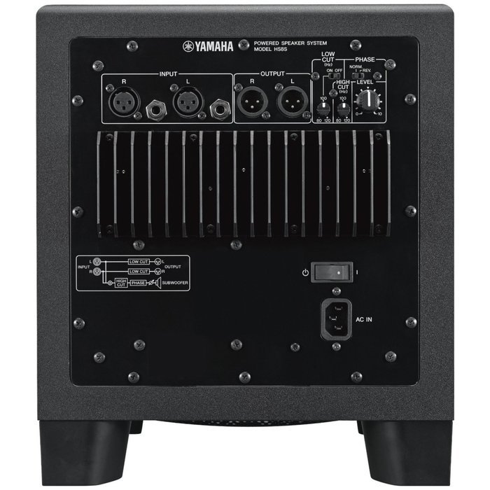 Yamaha HS8S 8" Powered Subwoofer w/ Isolation Platform and 2 XLR Cables N3