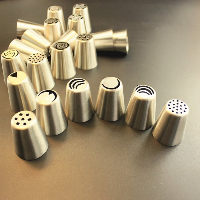 Bestag Russian Tulip Nozzles For Cake Cupcake Decorating Icing Piping Nozzles Russian Rose Flower Cream Nozzles...