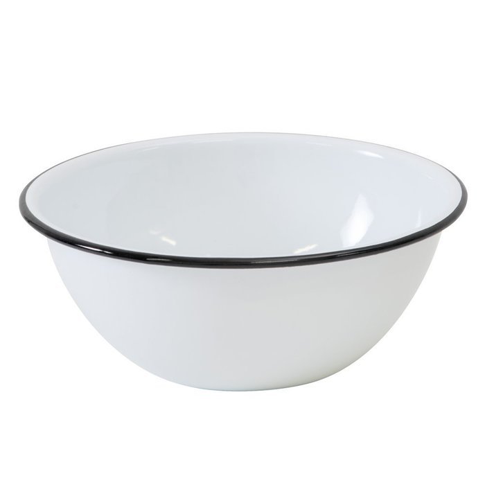 Enamelware Cereal Bowl - Navy Blue / Cream Marble N3