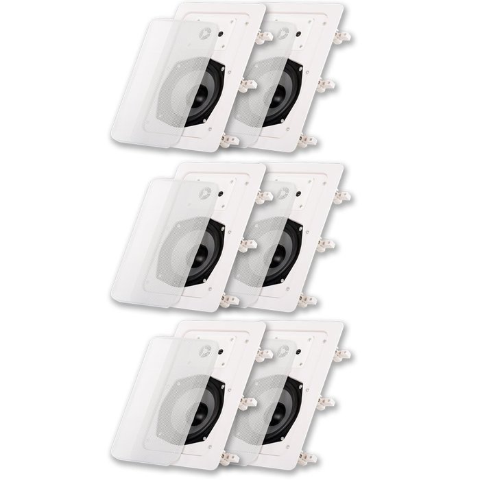 Acoustic Audio CS-IW530-3PR 250 Watt 5.25" 3-Way Home Theater In-Wall/Ceiling Speakers (3-Pair)
