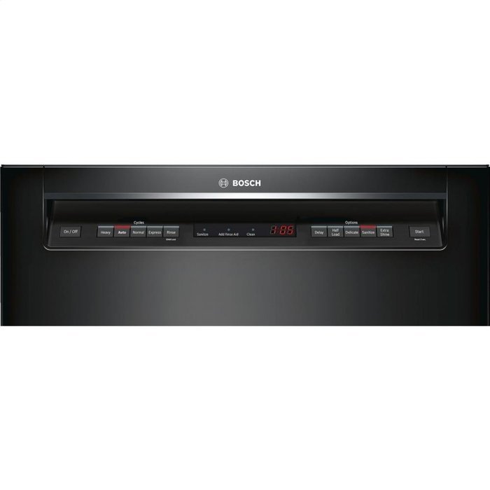 Bosch SHE65T56UC 500 24" Black Semi-Integrated Dishwasher - Energy Star N5