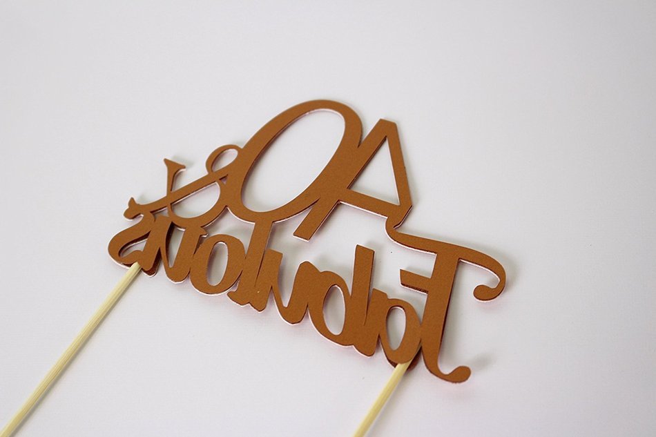 All About Details Copper 40-&-fabulous Cake Topper N4