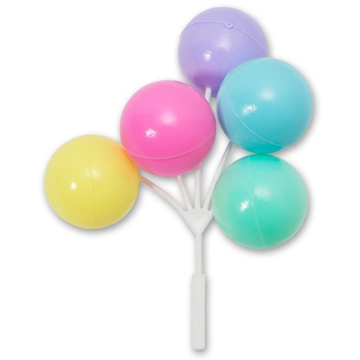 DecoPac Pastel Balloon Cluster DecoPic Cake and Cupcake Picks (3 Count)