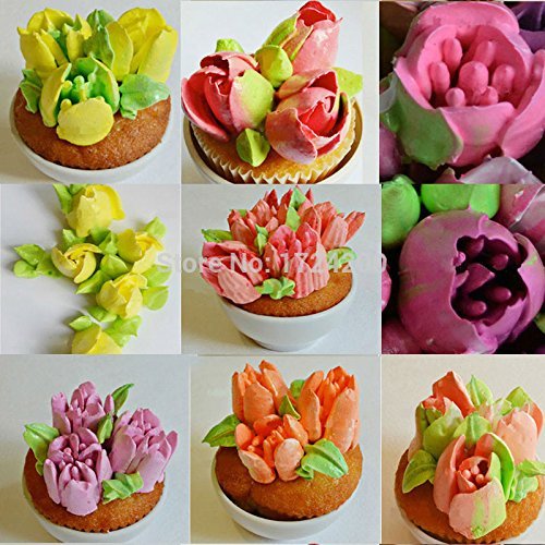 TecGeo(TM) 1PC Stainless Steel Russian Tulip Icing Piping Nozzles Pastry Decorating Tips Cake Cupcake Decorator...