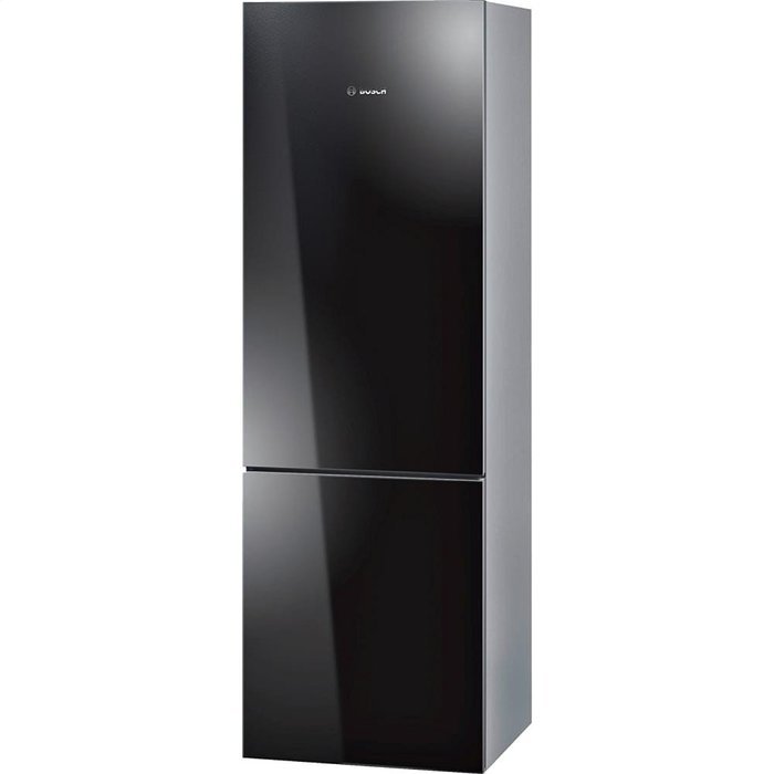 Bosch B10CB80NVB: 24" Glass Door Counter-Depth Bottom Freezer B10CB80NVB 800 Series - Black Glass