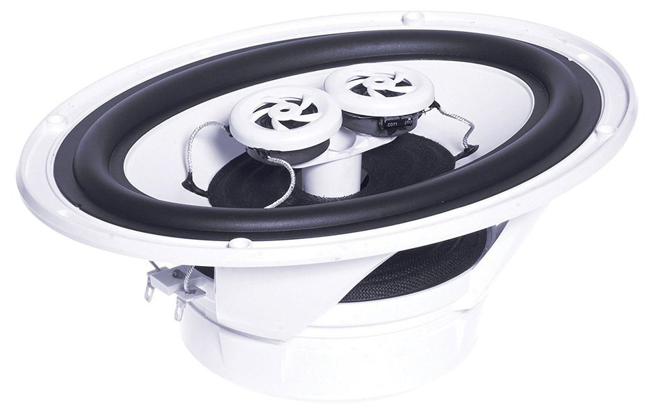 E-AUDIO ELLIPTICAL MOISTURE RESISTANT CEILING SPEAKER WITH TWIN OFFSET TWEETERS N3