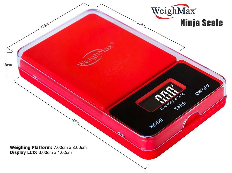 Weighmax NJ650-Red Dream Series Digital Pocket Scale, 650 by 0.1 g, Red N4