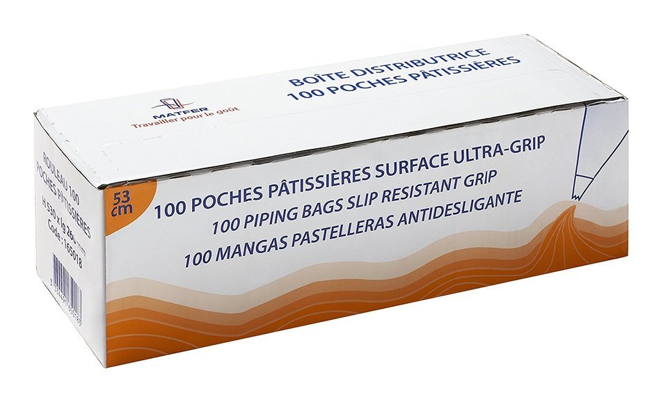 Matfer Bourgeat Standard Disposable Pastry Bags, 18", Clear N2