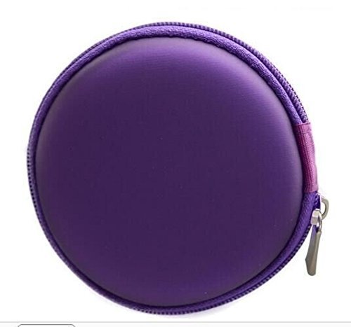 Teanfa Circular Pocket Collection Hard Case Earphone Headphone Headset Cable Storage Case Bag with Zipper (Color... N3
