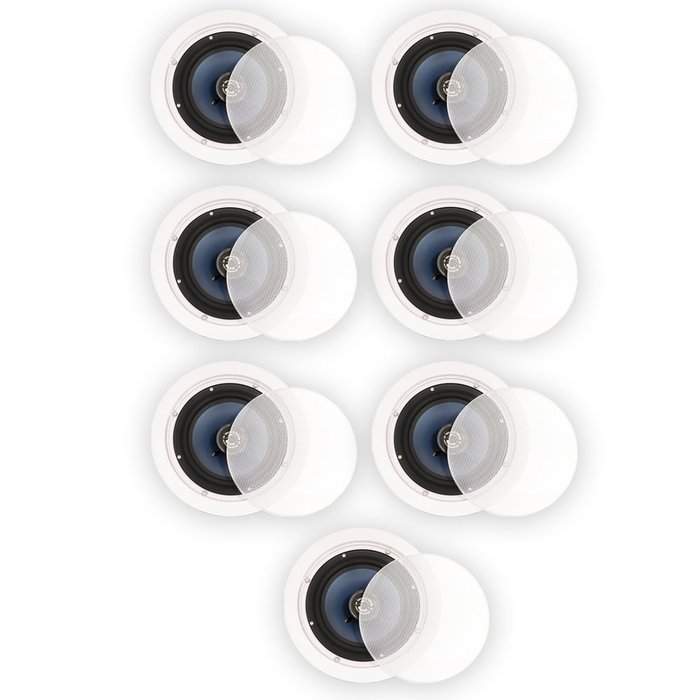 Blue Octave LC62 In Ceiling 6.5" Speakers Home Theater Surround Sound 2-Way 7 Speaker Set