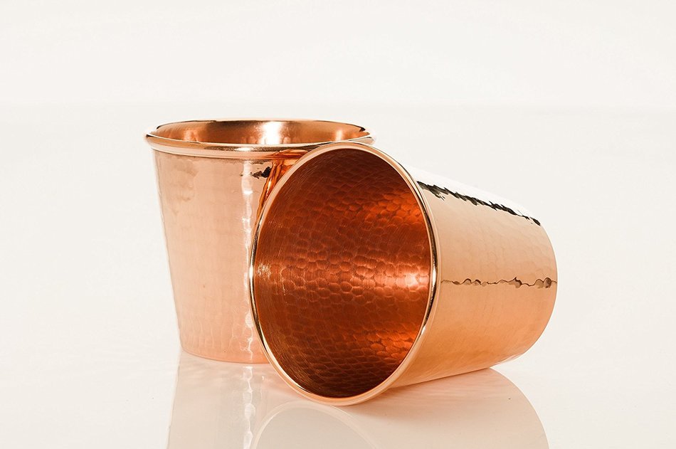 Sertodo Apa Cups, set of 4, Hammered Copper, 18 fluid ounces N7
