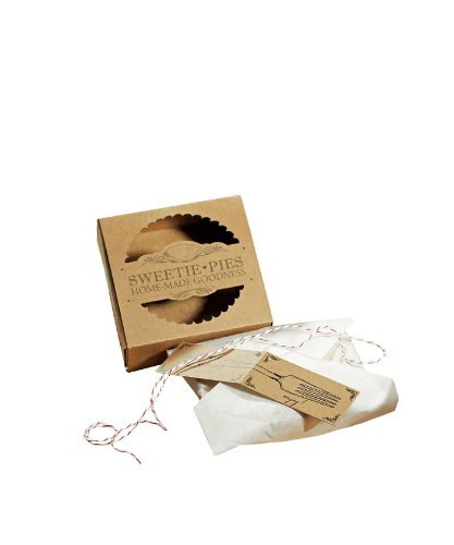 Miniature Pie Packaging Kit - Boxes: 9 cm x 9 cm x 3 cm H - Boxes: 3 &frac12;'' x 3 &frac12;'' x 1 1/8'' HPKG contains 20