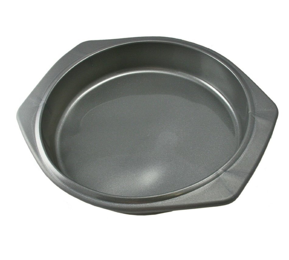 Cake Pan 9" Round Silicone Solutions Non-Stick Bakeware Dark Grey. N3