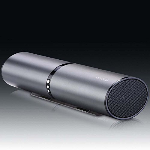 SNEED-Long cylindrical metal wireless card Bluetooth 4.0 handsfree stereo Bluetooth Speaker , gray