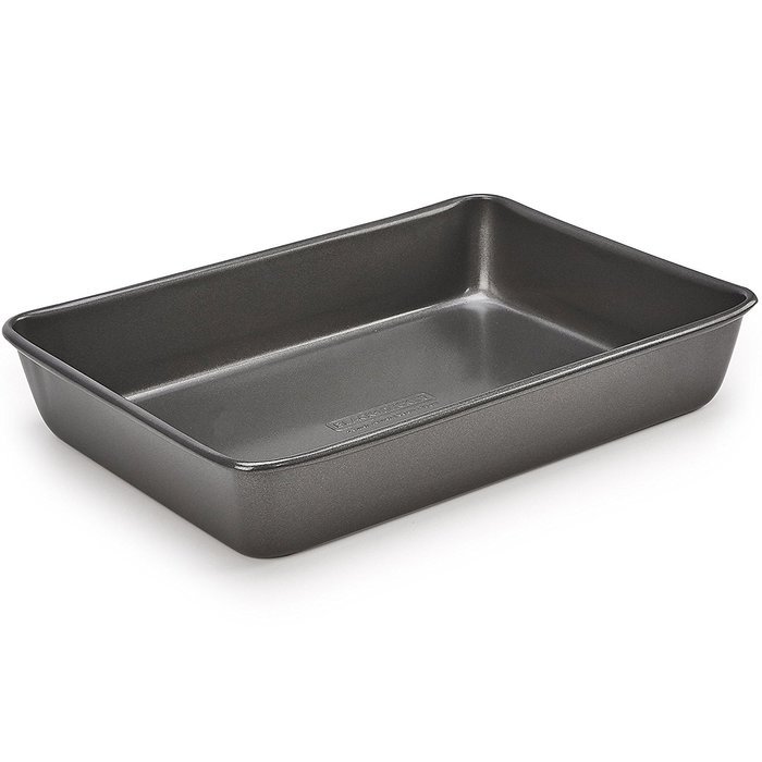 BLACK+DECKER 83392 Commercial Nonstick Oblong Cake Pan, 13" x 9", Gray N4