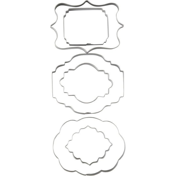 Wilton 417-7555 6 Piece Plaque Fondant Cut-Outs Set N3