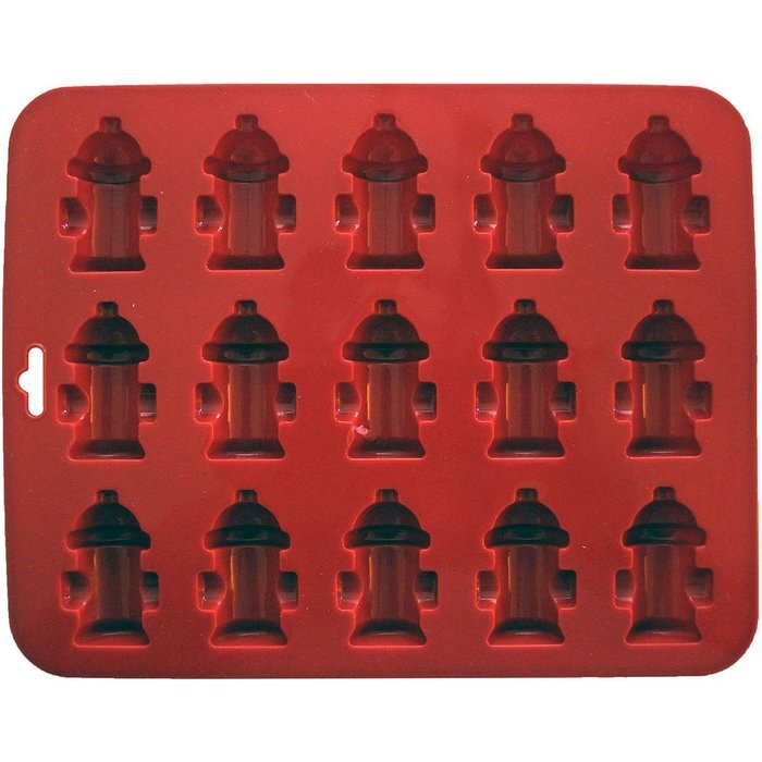 K9 Cakery Mini Fire Hydrants Silicone Cake Pan with 15 Cavity, 8.5-Inch x 6.75-Inch