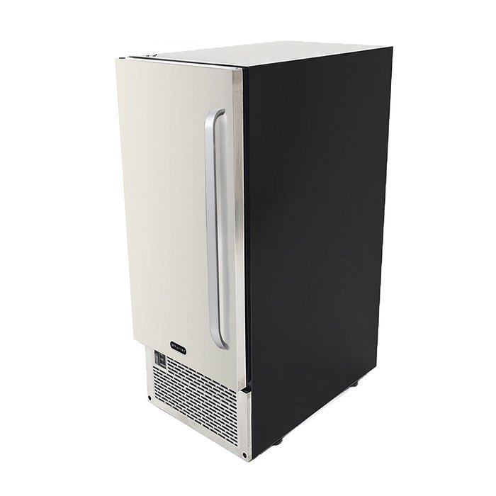 Whynter UIM-502SS Built-In/Freestanding 50 lb Capacity Clear Ice Cube Maker, Stainless Steel/Black N4