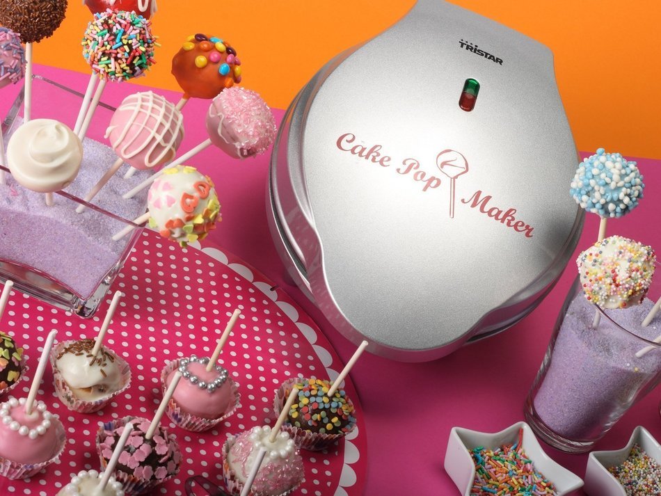 Appareil &agrave; Cake Pops Corps argent&eacute; - R&eacute;alisez 12 biscuits par cuisson N4