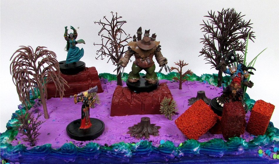 15 Piece WORLD OF WARCRAFT Birthday Cake Topper Set Featuring RANDOM WOW Characters and Decorative Themed Accessories N7