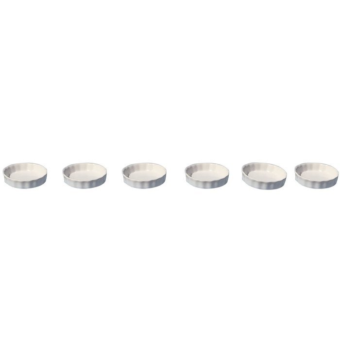 Om Joy Collection Shallow Creme Brulee Mini- Ramekins (1 oz each): Set of 6- Oven Safe & Stackable Creme Brulee...