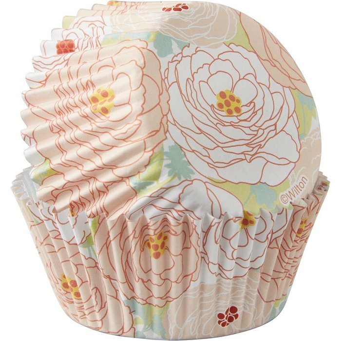 Wilton 415-8766 36 Count Floral Outline Cupcake Liners