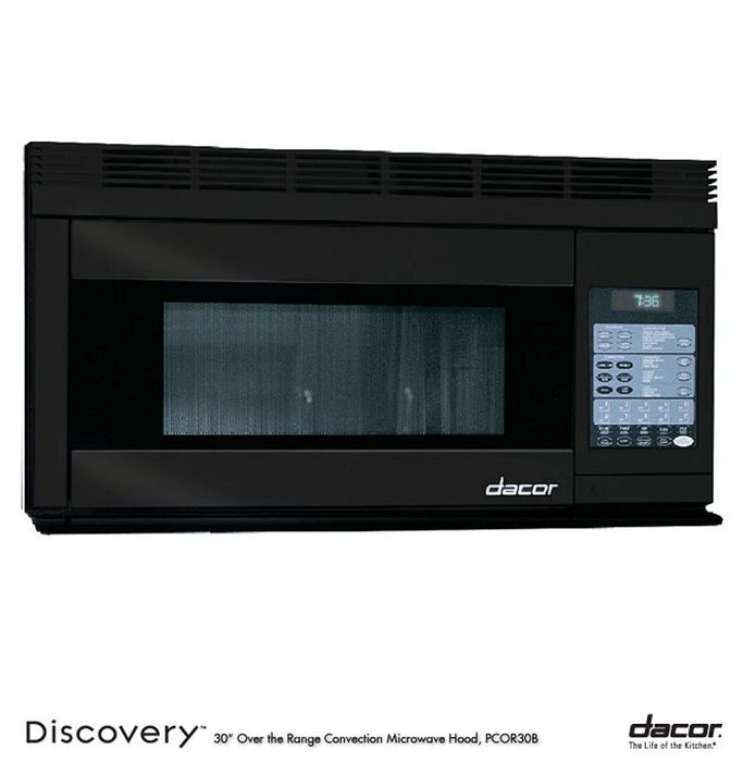Dacor PCOR30B: Discovery 30" Over the Range Convection Microwave Hood in Black