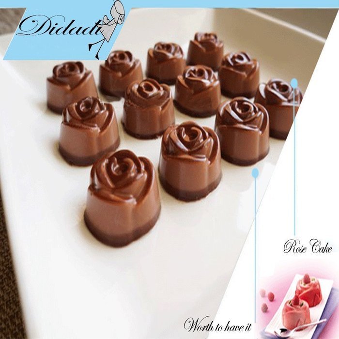 Silicone Cake Baking Moulds,DiDaDi 6 Cavity Rose Shape Thanksgiving Silicone Mold, Chocolate Sugarcraft Decorating...
