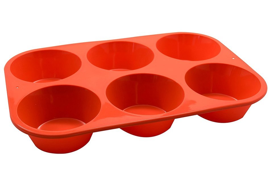 Marathon Housewares KW200016RD Premium Silicone Bakeware Jumbo Muffin Pan, Red N17