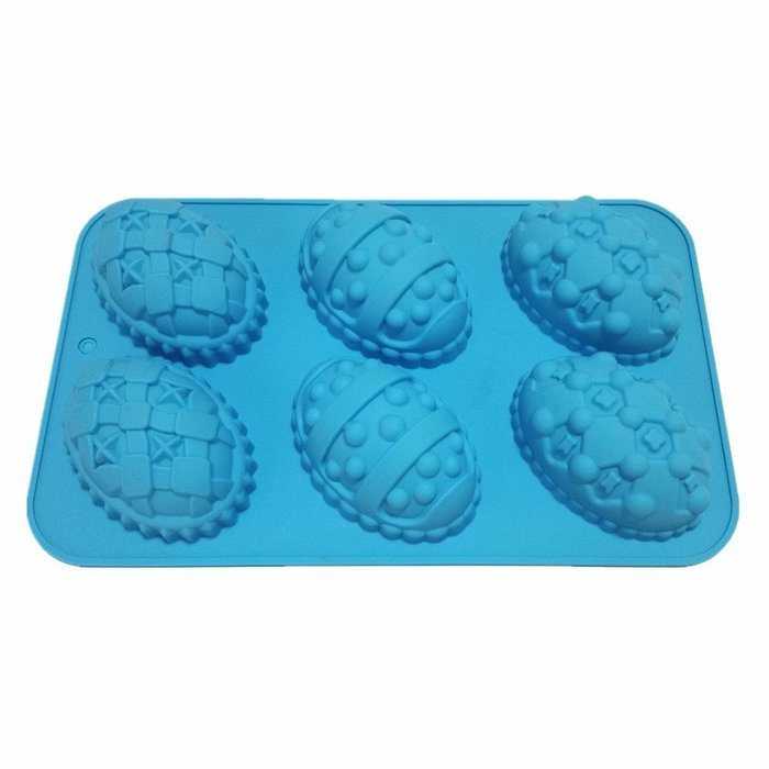 Yunko 6 Easter Egg Silicone Cake Baking Mold Cake Pan Muffin Cups Handmade Soap Moulds Biscuit Chocolate Ice Cube...