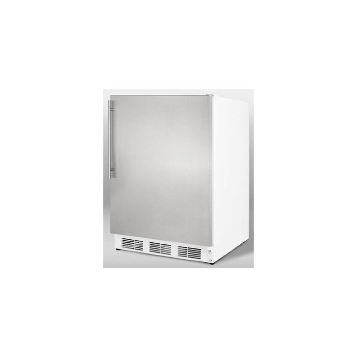 Summit AL650SSHV 24" ADA Compliant Freestanding Top Freezer Refrigerator with 5.1 cu.ft. Capacity Cycle Defrost...
