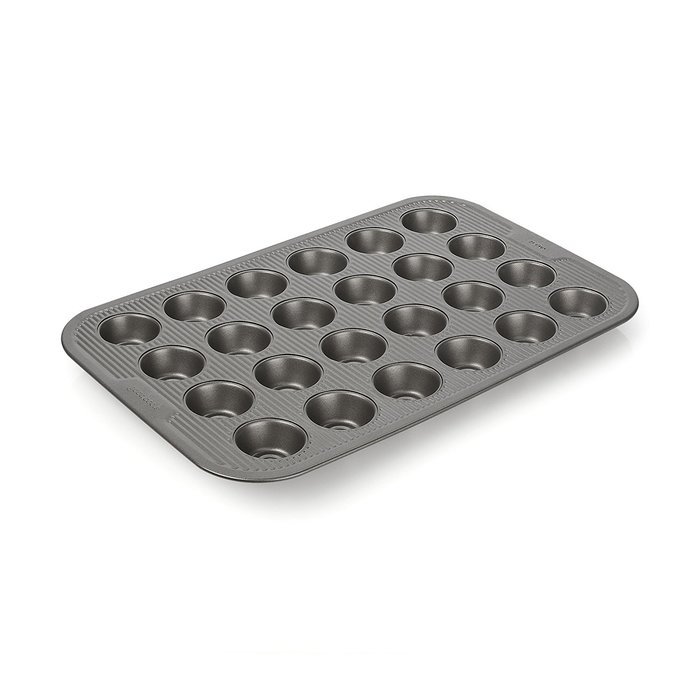 Good Cook AirPerfect Nonstick 24 Cup Mini Muffin and Cupcake Pan, Gray
