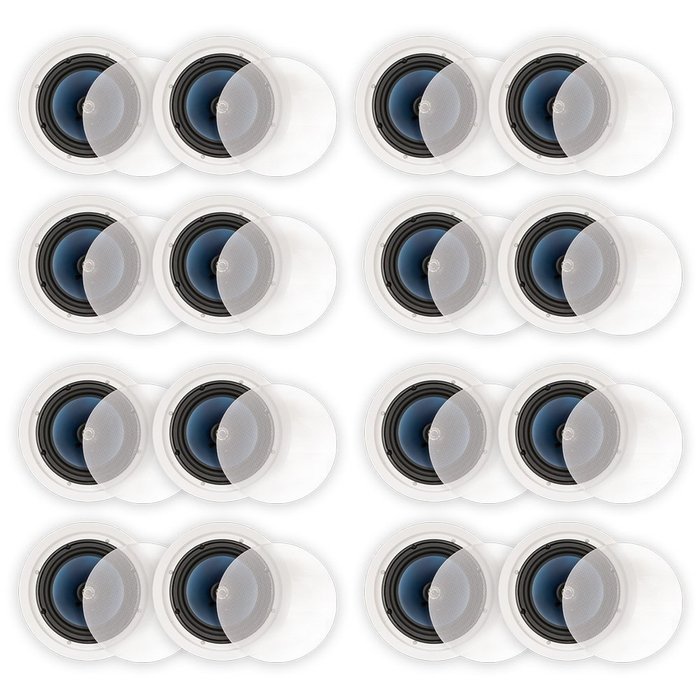 Blue Octave LC82 In Ceiling 8" Speakers Home Theater Surround Sound 2-Way Speaker 8 Pair Pack