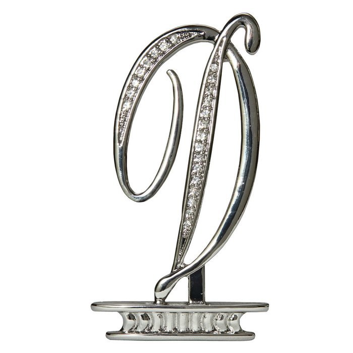 Ivy Lane Design Monogram Crystal Cake Top Letter E, Silver, 4-1/2-Inch N9