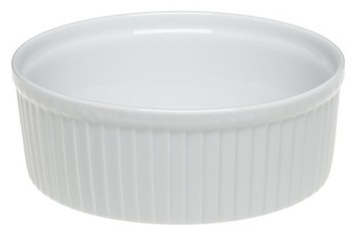Pillivuyt Porcelain 6-Cup, 7-1/4-Inch Classic Pleated Souffle Dish