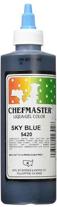 Chefmaster Liqua-Gel Food Color, 10.5-Ounce, Sky Blue N2