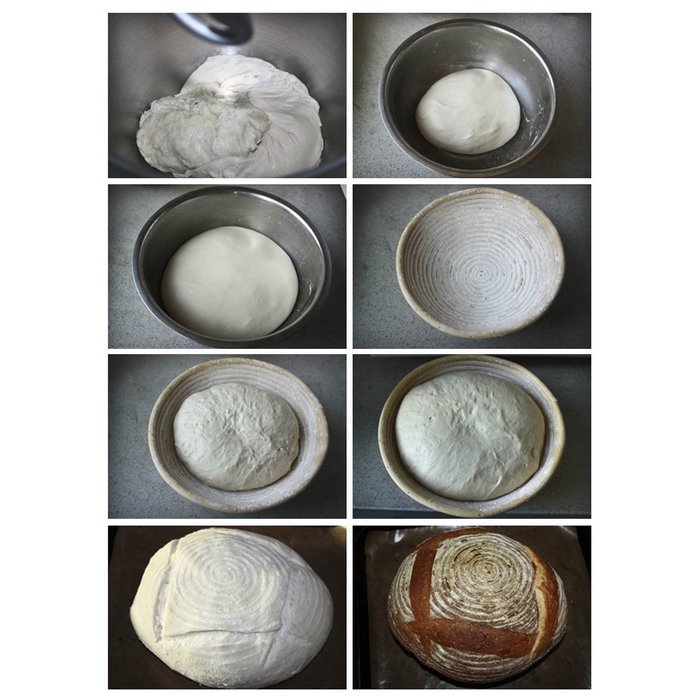 Bread Proofing Basket,Round Rattan Banneton Proofing Basket Perfect Bread Loaf Shape Flour Round Rising Rattan...