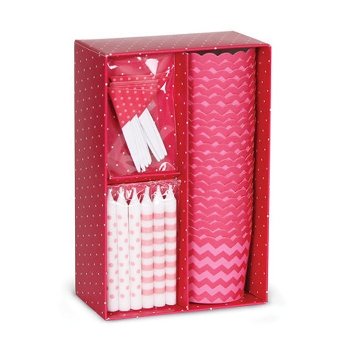 Paper Eskimo Cupcake Kit for Parties, Berry Pink