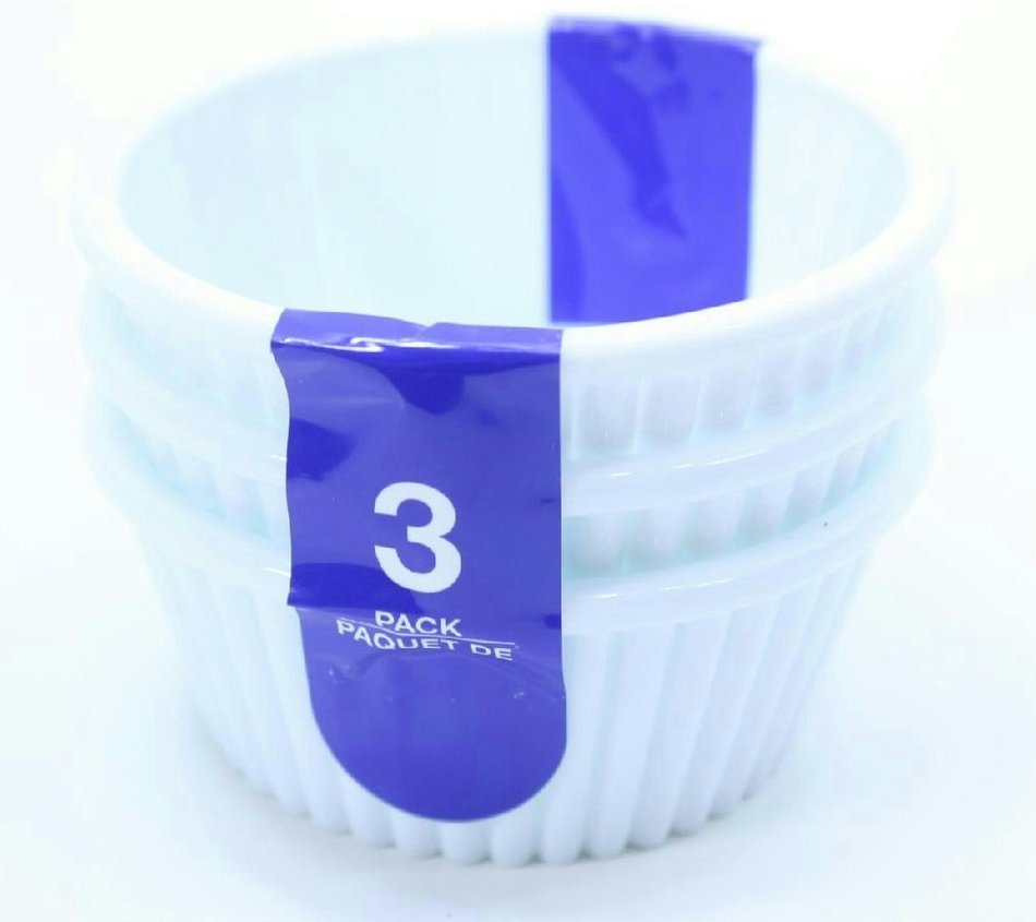 (Pack of 2) 3 Count Ramekin Dish (White) N2
