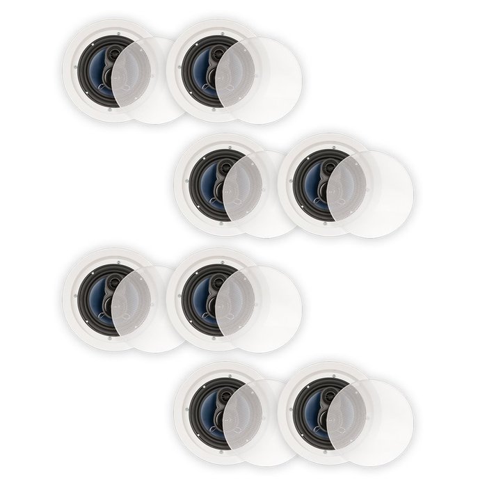Blue Octave RC63 In Ceiling 6.5" Speakers 3 Way Home 2560 Watts New 4 Pair Pack RC63-4PR