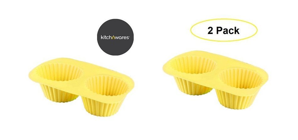 Silicone Baking Cups ,Cupcake Liner, Muffin Cups Nonstick Heat-Resistant Flexible Food Grade Set Of 2 -(Red) .... N3