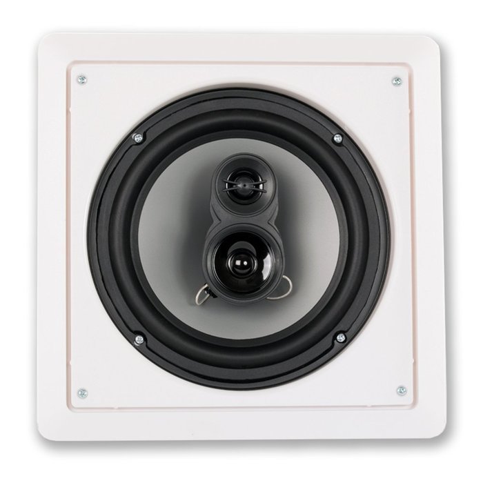 Acoustic Audio CS-i83s 8-Inch Square 3 Way Speaker (White) N3