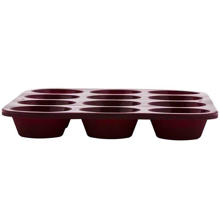 Marathon Housewares KW200011YE Premium Silicone 12 Cup Mini Muffin Pans, Yellow N24