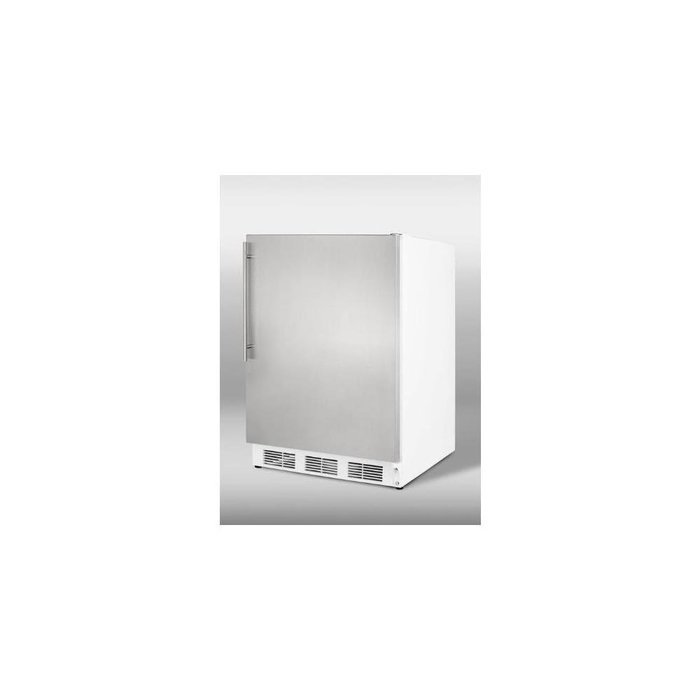 Summit Commercial FF7SSHV Freestanding Undercounter Reach-In Refrigerator w/Stainless Steel Handle