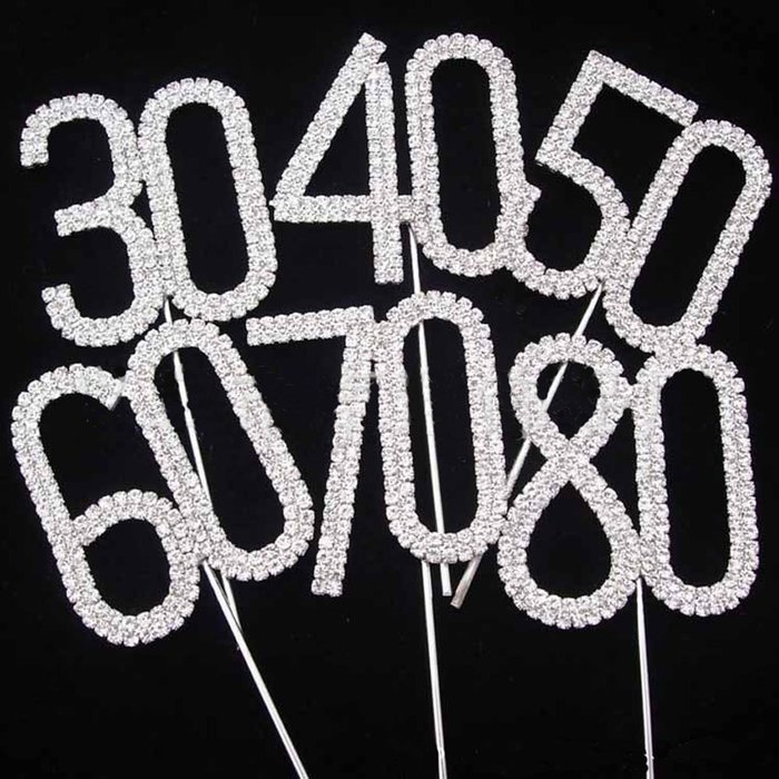 Hundred Decorative Rhinestone Cake Topper N11