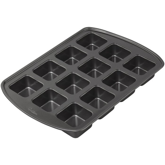 Set of 3 Mainstays Non-Stick 12-Cavity Dessert Bar Pan 13.88" x 10.62" With 2-1/2" Cavities N4