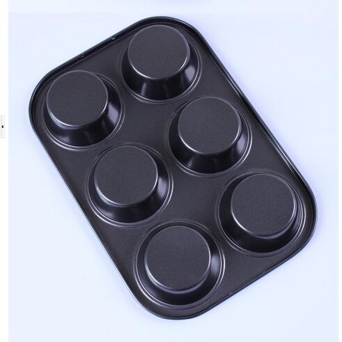 PETMALL 6 Cup Muffin Tin Cup Cake Pan Tray Mould Non Stick Carbon Steel Bake Bakeware Pan Tray Tin Mould Mold...